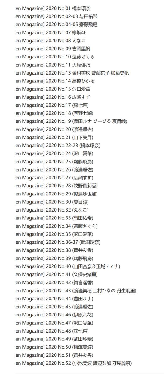 [Shonen Magazine] 2020年写真合集